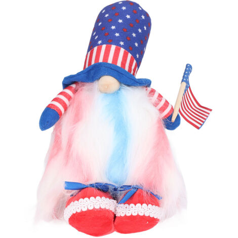 Gnome Toy Faceless Standing Doll Patriotic Decor Independence Day Decoration Ornament Red Shoes