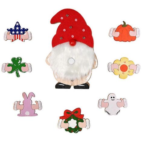 Gnomes de Noël Lumineux pour Décoration de Poupées et Nains Festifs