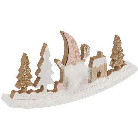 Gnomo a dondolo in legno l20cm - Atmosphera créateur d'intérieur