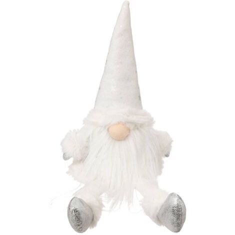 Gnomo bianco seduto 46 cm - Feeric lights & christmas