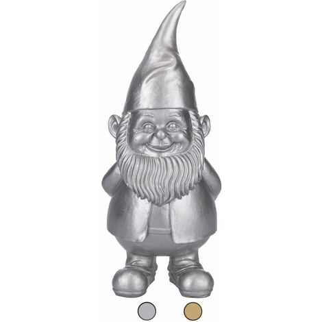 GARDENESS Gnomo da giardino o soprammobile in poliresina h30 cm Fortunello Glam