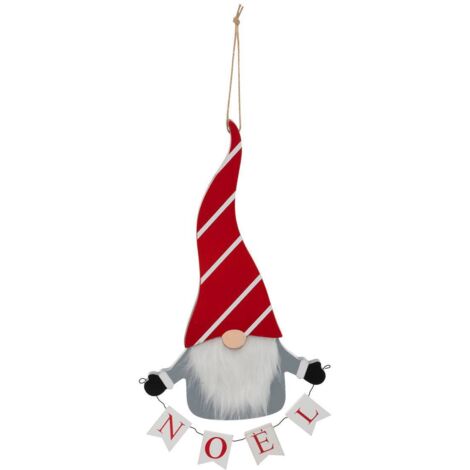 Gnomo de madera barba de Navidad H.31cm - Feeric lights & christmas