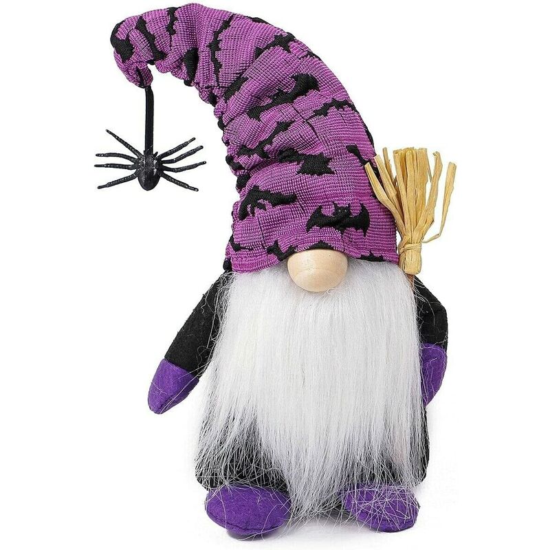 

Gnomo de Navidad de felpa de Halloween, decoración de Halloween, decoración de Navidad, muñecos domésticos sin rostro (púrpura)