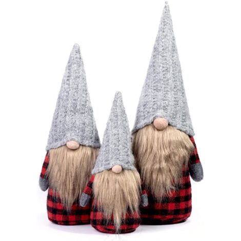 GNOMO DE NAVIDAD TUTUMI YX055 RED GREY 30+40+50CM