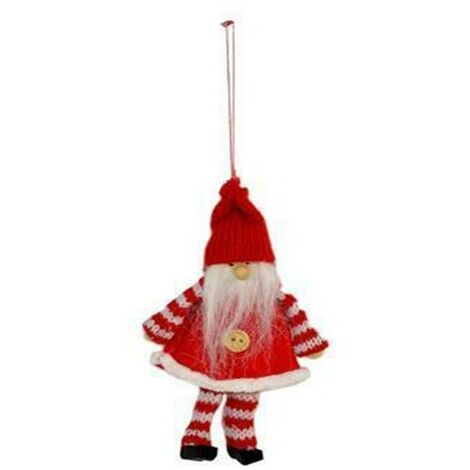 Gnomo rosso natalizio da decorazioni per albero di natale da addobbi 15cm