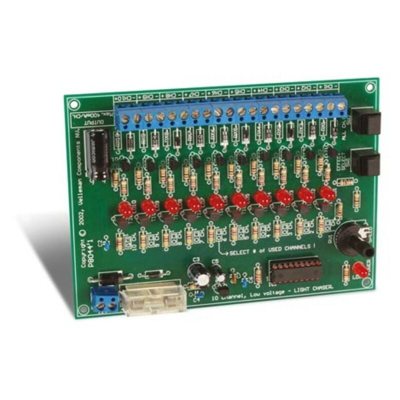 Whadda Kit de soudage éducatif, générateur lumineux à 10 canaux, 12 v