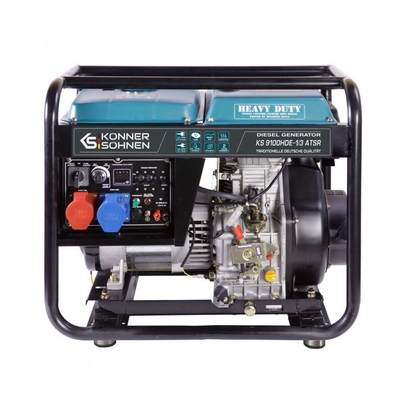 Générateur diesel Euro 5 boitier ats intégré puissance 6500W ' Könner&söhnen ks 9100HDE-1/3 atsr