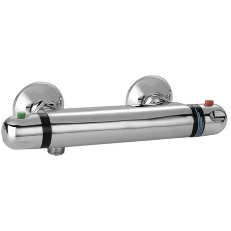 Go by Van Marcke Isiflow Mitigeur Douche Thermostatique - économie d'eau - entraxe 15cm - blocage de sécurité - disques en céramique - rosaces -