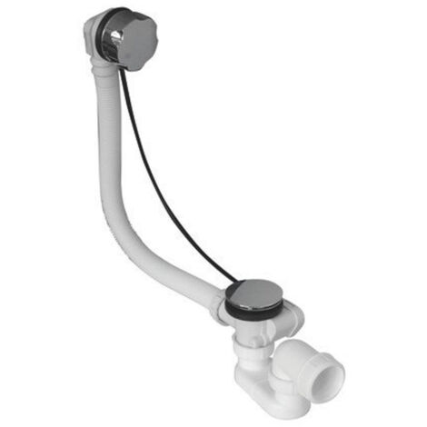 Go by Van Marcke robinetterie de baignoire automatique avec commande rotative pour baignoires standard avec trou de vidage D 52 mm avec kit de