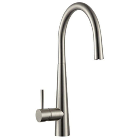 GO by Van Marcke Silk II robinet de cuisine monocommande avec bec pivotant haut disques en céramique avec flexibles en laiton chromé hauteur de la