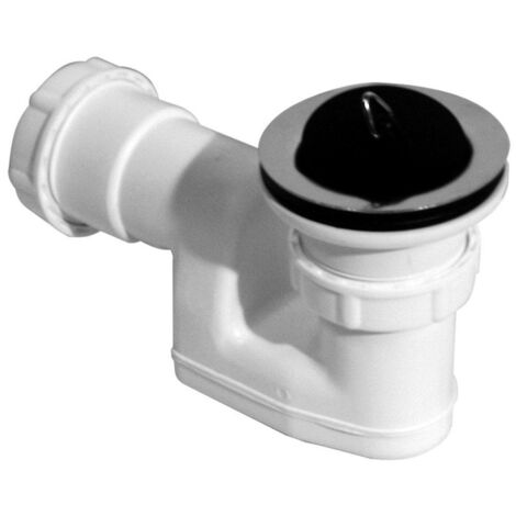 Go by Van Marcke siphon de douche extra bas pour douches avec ouverture d'évacuation D 52mm raccordement sur tuyau d'évacuation avec D 40mm PP blanc