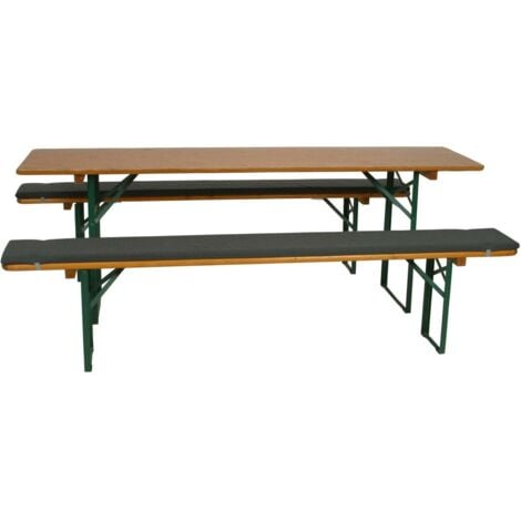 GO-DE Auflagen Set 220 cm anthrazit für Festzeltgarnitur Bierbankauflage Auflage