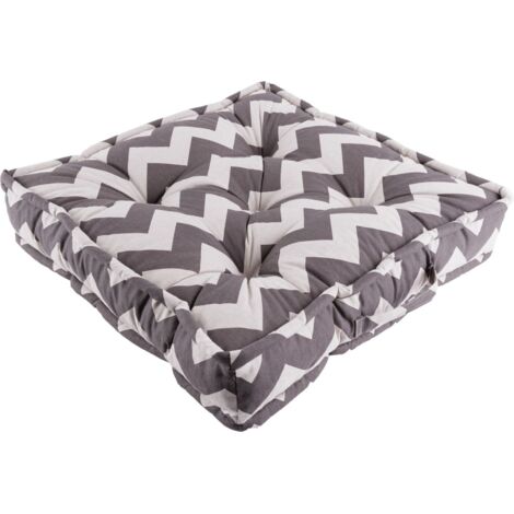 GO-DE Bodenkissen 60 cm x 60 cm x 12 cm, grau 70% Baumwolle/30% Polyester Kissen