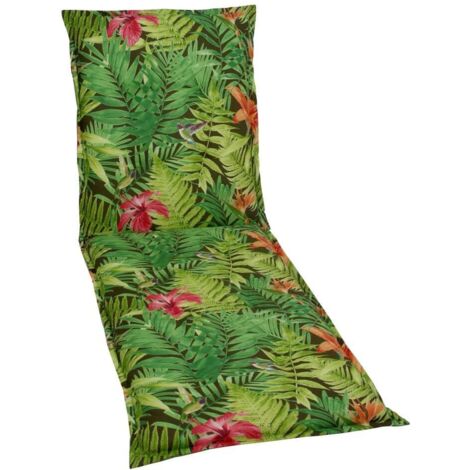 GO-DE Liegenauflage 190 x 60 x 8 cm Dschungel Auflage Polster Kissen Rollliege