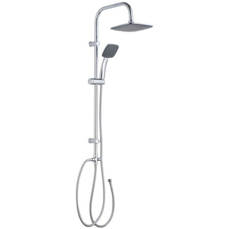 GO par Van Marcke Sevan Ensemble de douche pluie - 100x50cm - à poser - douche principale 20x20cm - douchette 1 fonction - avec accessoires de douche