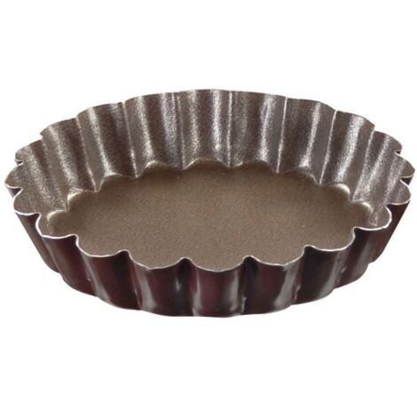 GOBEL - Tartelette ronde cannelée - anti adhérente - fond fixe - Ø 120/110 mm h20 mm