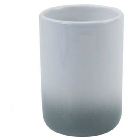 Gobelet à Brosse à Dents Blanc Gris Accessoires De Salle De Bain 59915