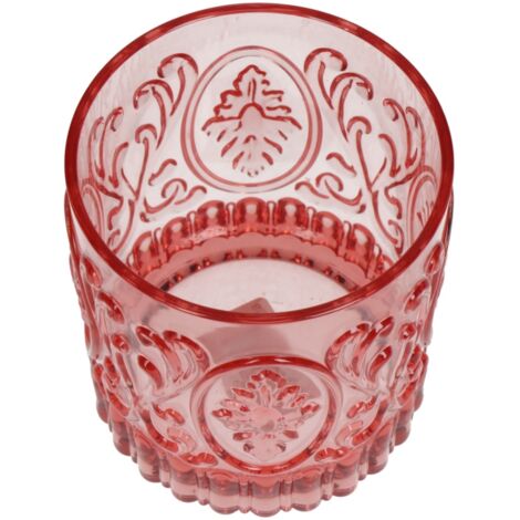 Gobelet Beker 8,9x9,5 cm Rose/Transparant