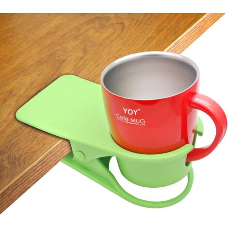 Gobelet Boisson Bouteille à Clip pour Table Bureau noir(vert)