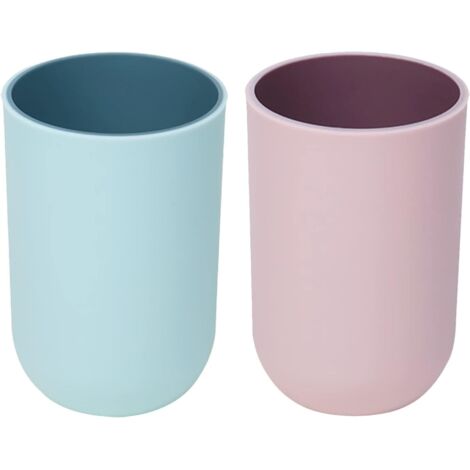 Gobelet Brosse à Dent Enfant, Pot a Brosse a Dent, 2 Pièces Gobelet Brosse à Dent pour Voyage Camping Salle De Bains Rangement Accessoires De Salle De Bains