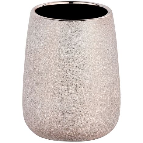 Gobelet de salle de bain design Glimma - Argent - Diam. 8 x 10 - Or