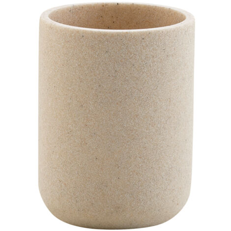 Gobelet de salle de bain  - Effet granite Sable 9x10 cm