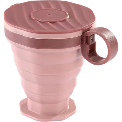 Gobelet de voyage pliable, mug de camping étanche et réutilisable, design silicone résistant à la chaleur, format de poche