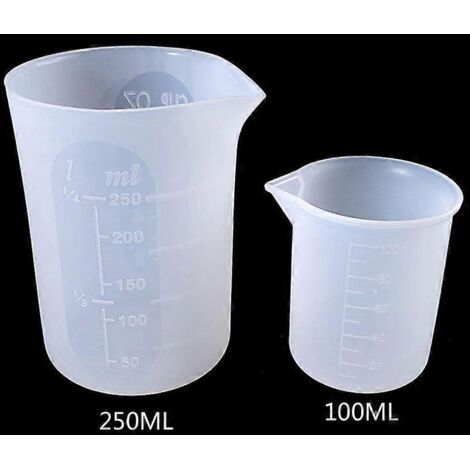 Gobelet doseur en silicone pour la fabrication artisanale de résine et de colle. Outils et gobelet pour la création de loisirs créatifs.