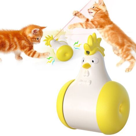 Gobelet électrique multifonction avec sons et laser pour chat - Jouet à mouvement automatique