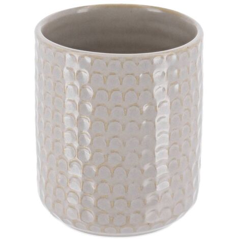 Gobelet en gres laque facon ecaille - beige - Tendance