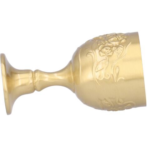 Gobelet en Laiton Antique avec Motif Rosace en Relief - Parfait pour Whisky, Décoration de Table Fête