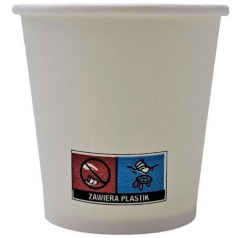 Gobelet en papier blanc 100 ml Enjoy Drink Go 50 pièces SUP