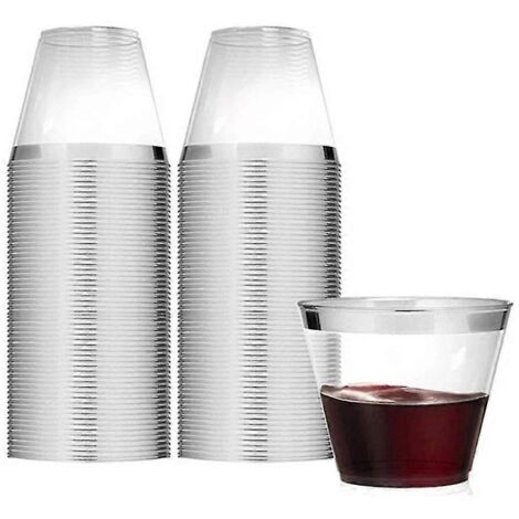 Gobelet en plastique de 25 cl, rigide et jetable. Verre à vin en plastique transparent, idéal pour les fêtes et les mariages. Intéressant et pratique.