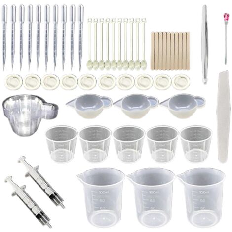 Gobelet en silicone antiadhésif, outils de bricolage, gobelet mélangeur réutilisable avec balance de précision