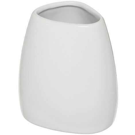 Gobelet et porte brosse à dents en céramique Blanc - Five