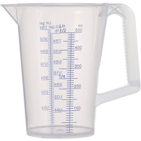 Gobelet gradué 0.5 l échelle imprimée en bleu polypropylène PRESSOL