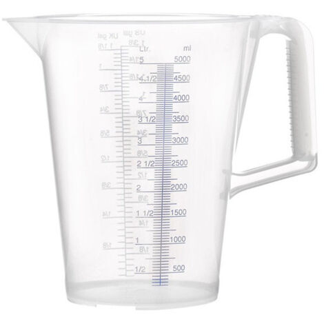 Gobelet gradué 5 l échelle imprimée en bleu polypropylène PRESSOL