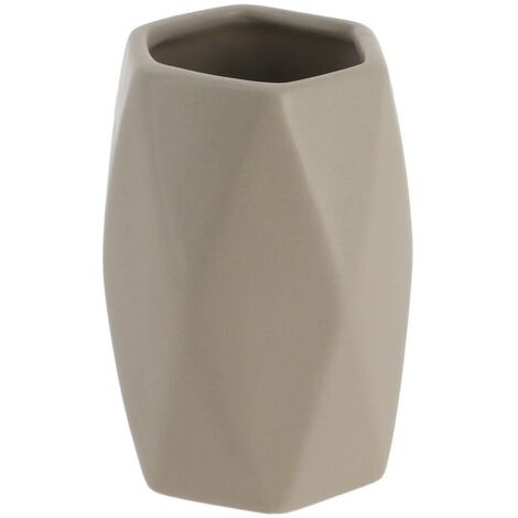 Gobelet gres forme losange - taupe - Tendance