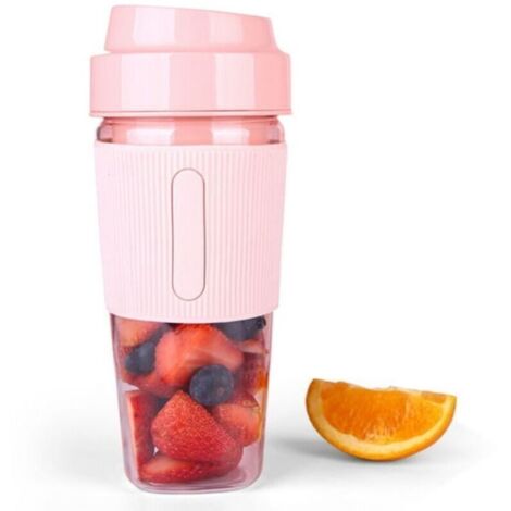 Gobelet mélangeur/extracteur de jus portable, mini appareil à smoothies, mélangeur rechargeable, format compact, avec dispositifs de sécurité, tasse de voyage.