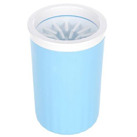 Gobelet nettoyeur de pattes de chien portable en silicone, bleu, taille M