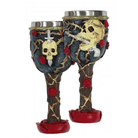 Gobelet Résine Rose & Skull. Tole10