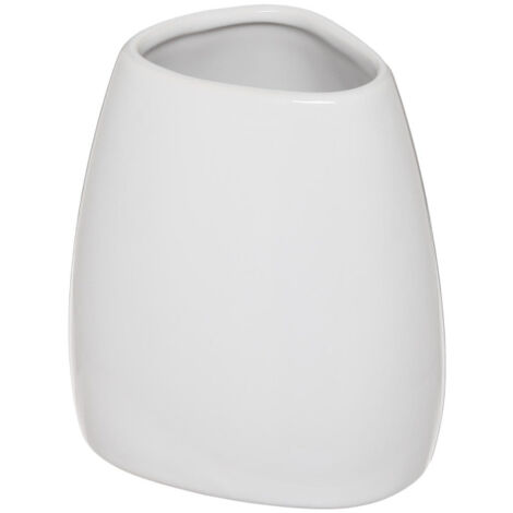 Gobelet Salle de Bain "Galet" 9cm Blanc