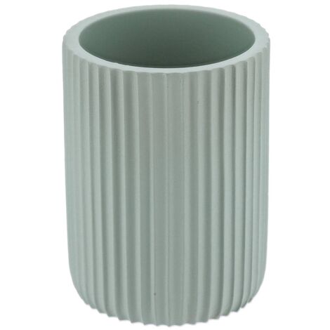 Gobelet strie arrondi polyresine - vert eucalyptus - Tendance
