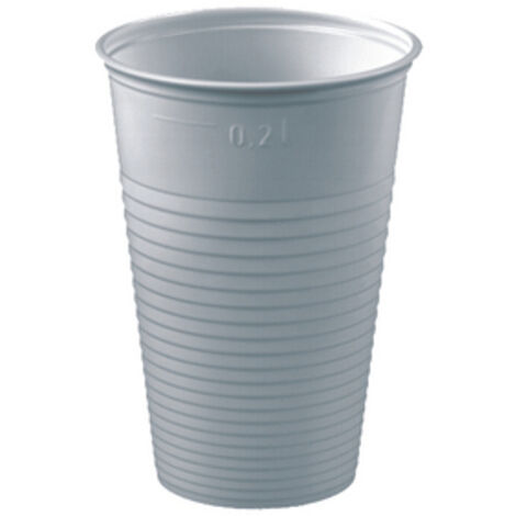 Gobelets à boire, PP, 0,2 l, diamètre 7,03 cm, 9,17 cm, couleur : blanc REUSE, ""200 ml"", 100 pcs.