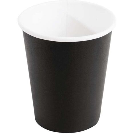 Gobelets boissons chaudes noirs 230 ml - Fiesta Lot de 1000