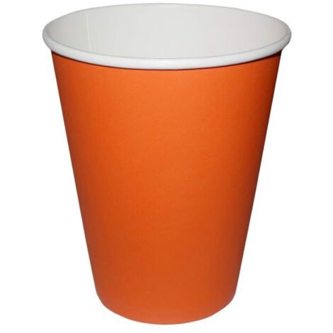 Gobelets en papier 240 ml orange 50 pièces SUP