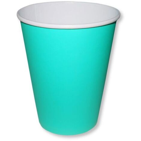 Gobelets en papier 240 ml turquoise, lot de 50 SUP