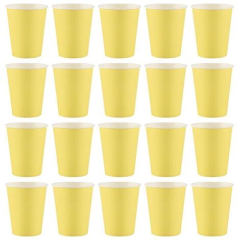 Gobelets En Papier 9 Oz Couleurs Unies Pour Anniversaire Fête Vaisselle Jetable