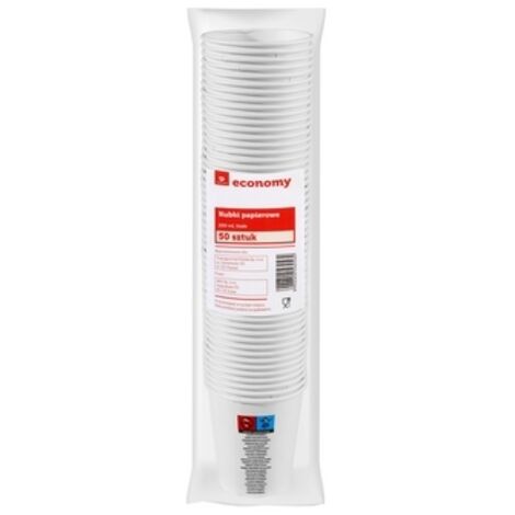 Gobelets en papier blanc TGE 250 ml, 50 pièces