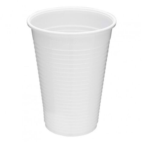 Gobelets en plastique blanc PP 200 ml, lot de 100.